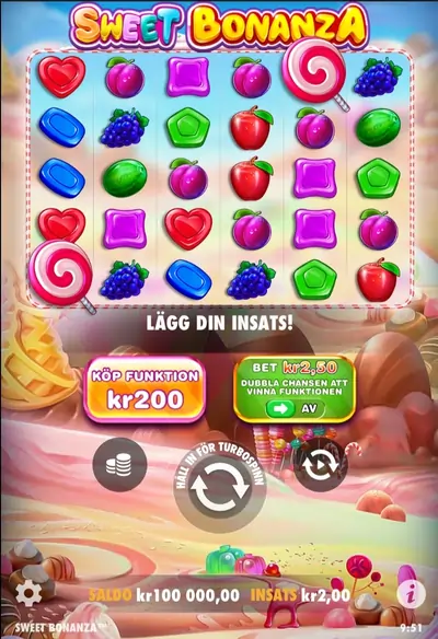 Sweet Bonanza hos Casinostugan